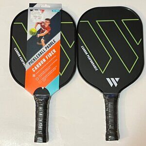 NEW Pair of Pickleball Paddles Carbon Fiber Performance 360 Control Black
